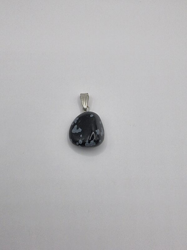 Pingente Obsidiana floco de neve